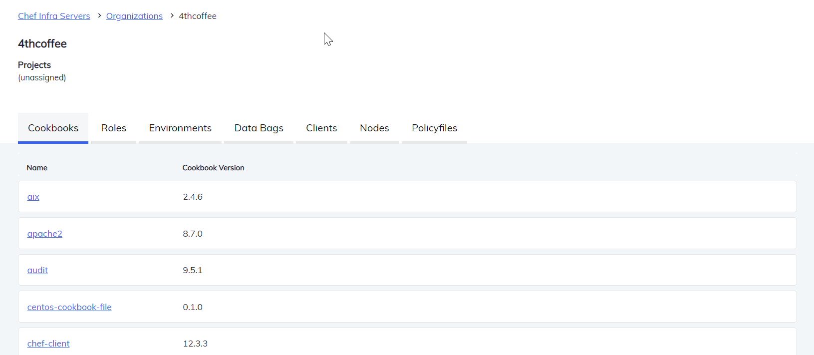 Chef Infra Server Objects