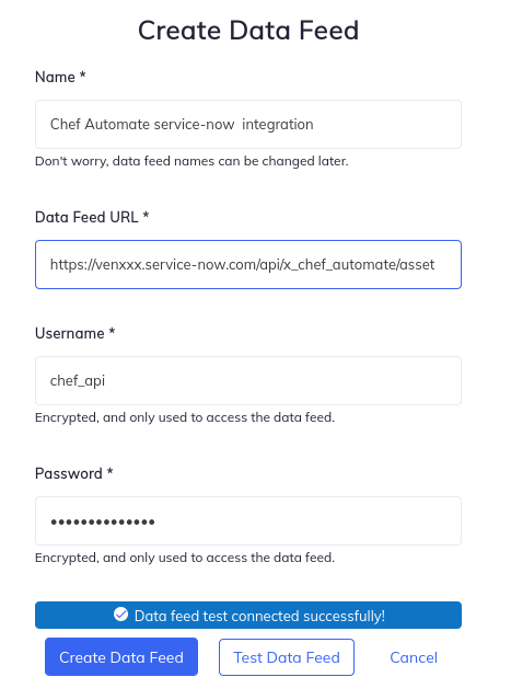 Create Data Feed